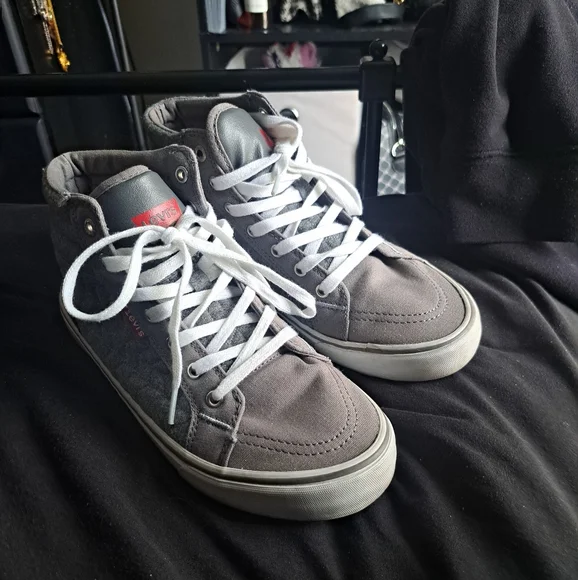 Womens grey Levi high top shoes - Picture 1 of 6